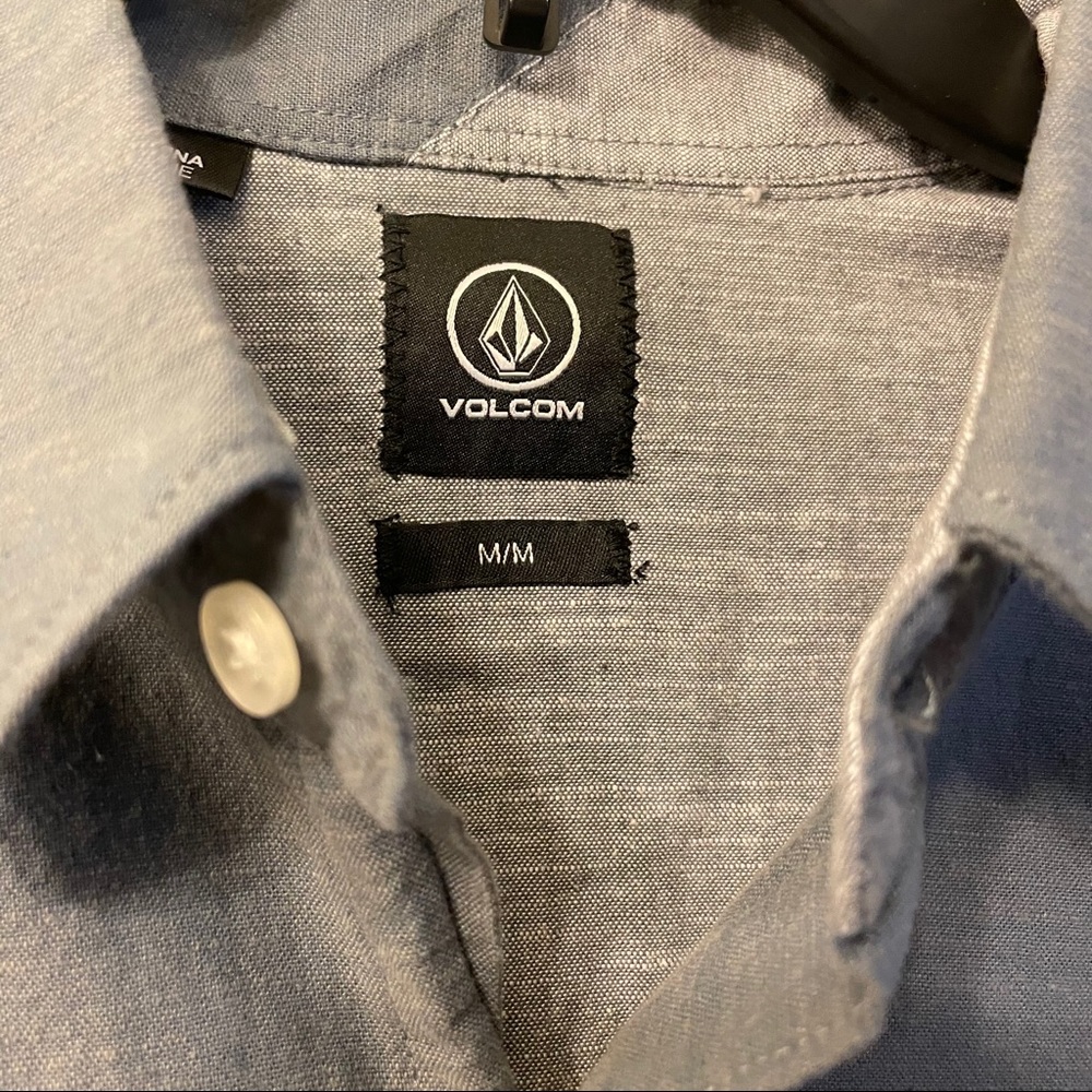 Men’s Volcom Pacsun Gray/Blue Long Sleeve Shirt - Picture 3 of 4